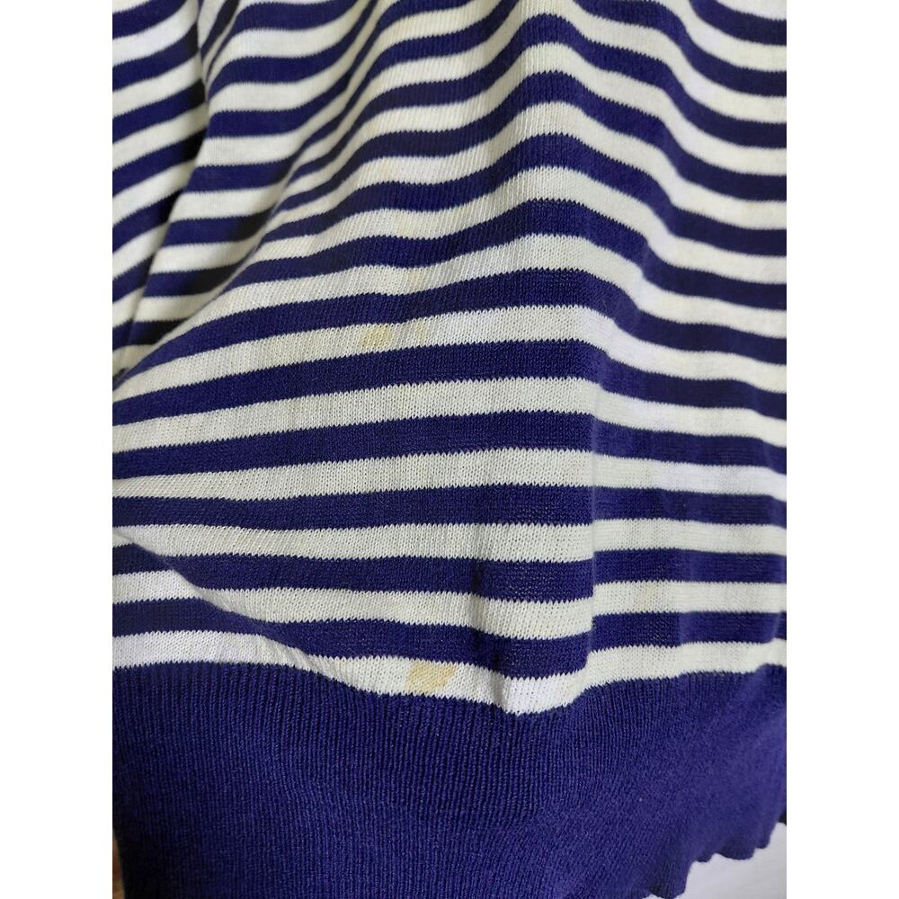 J.CREW Blue Striped Pullover Sweater Women Knit Silk Blend Size XS - Picture 6 of 15